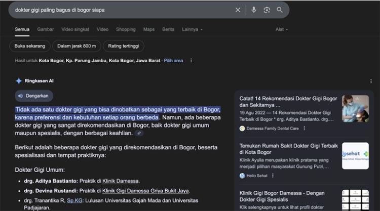 citation disetiap jawaban